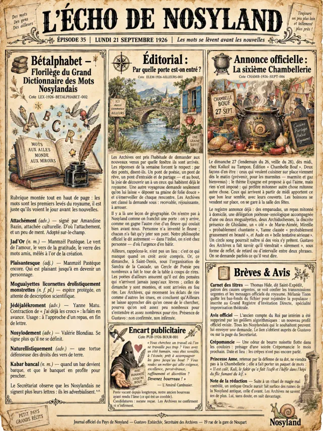 L'affiche du dernier numéro de L'Écho de Nosyland