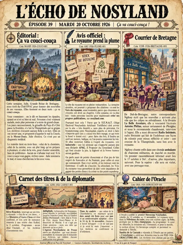 L'affiche du dernier numéro de L'Écho de Nosyland