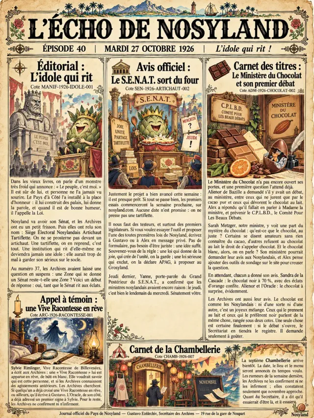 L'affiche du dernier numéro de L'Écho de Nosyland